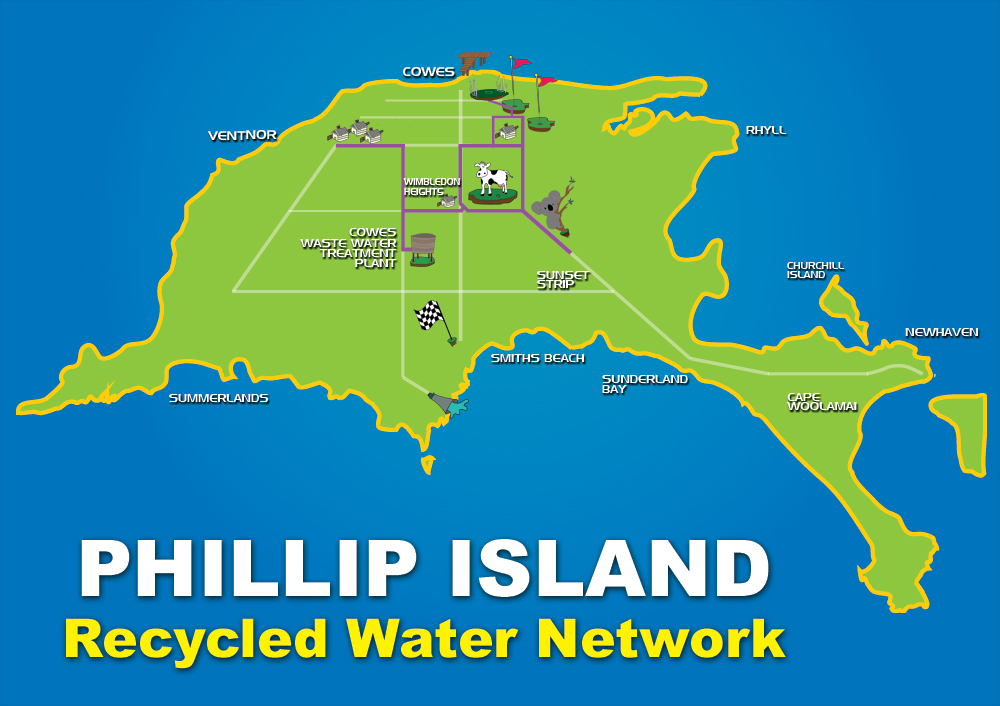 Recycled-Water-Network---Phillip-Island Recycled Water Network map