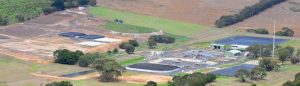 Aerial view of Cowes Wastewater Treatment Plant