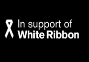 In support of White Ribbon logo