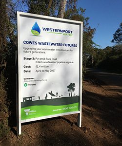 Wastewater Futures project sign