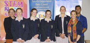 Newhaven College students from STEM Sisters program with Westernport Water staff