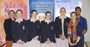 Newhaven College students from STEM Sisters program with Westernport Water staff