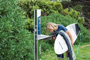 Water refill station permanent