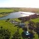 Aerial image of treated effluent lagoon