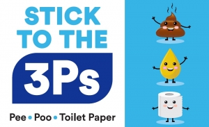 3Ps Pee, paper and poo