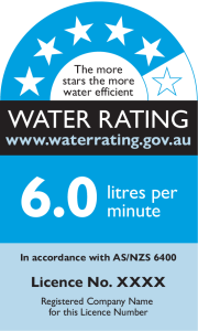 WELS water rating label.