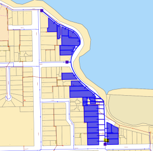 Map of affected properties on Forest Ave, Newhaven