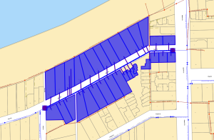 Picture of map with affected area - Unplanned shutdown - Beach St, Cowes