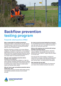 Backflow Fact sheet with Q&A