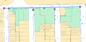 Affected properties on the Esplanade, Cowes