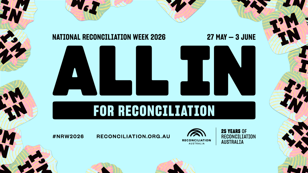 REconciliation week promotinal banner - all in for reconciliation